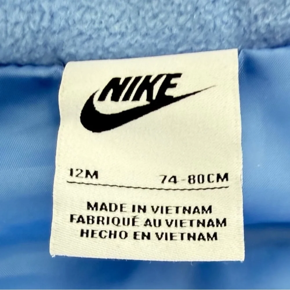Nike Baby Girls 3-Piece Puffer Vest Long Sleeve Tee Leggings Set Blue Pink 12M - Picture 8 of 13